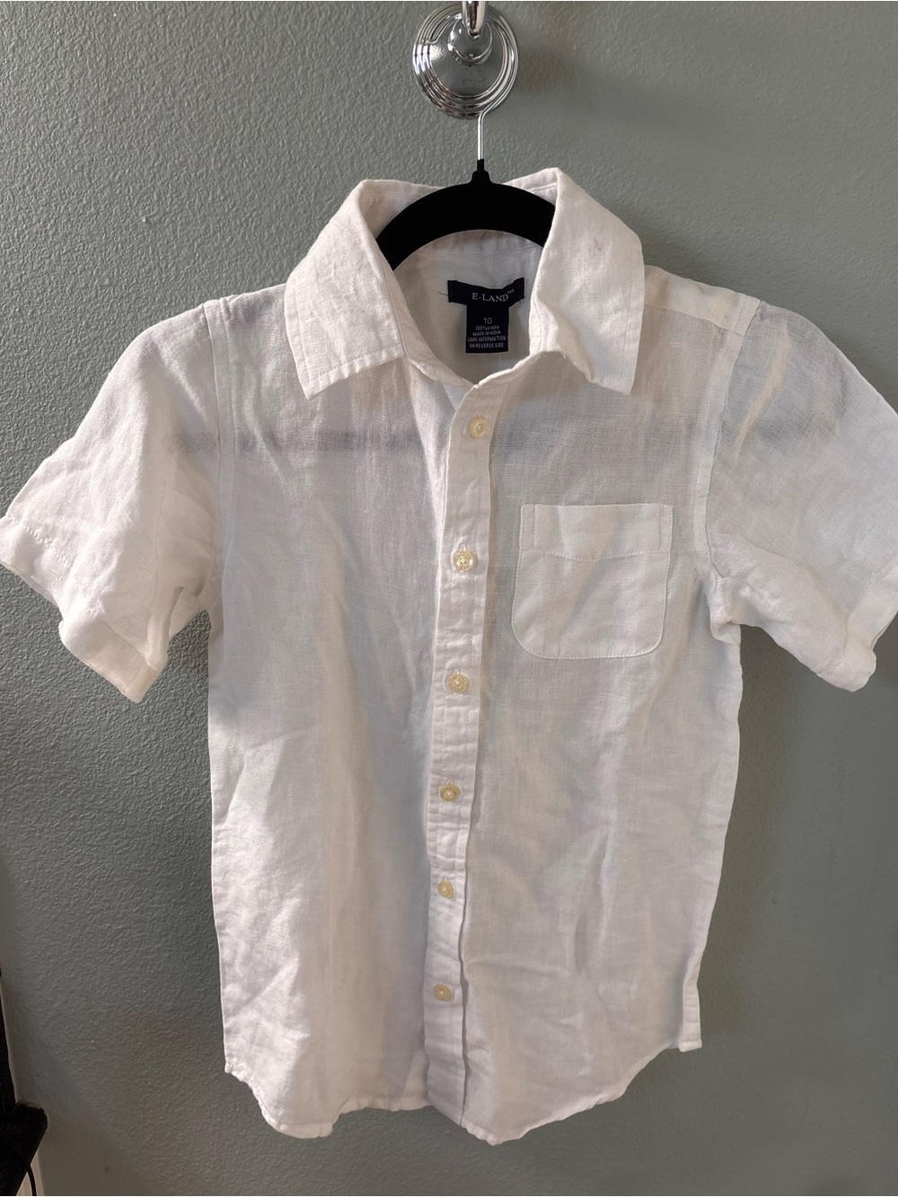 Boys Linen Button Down